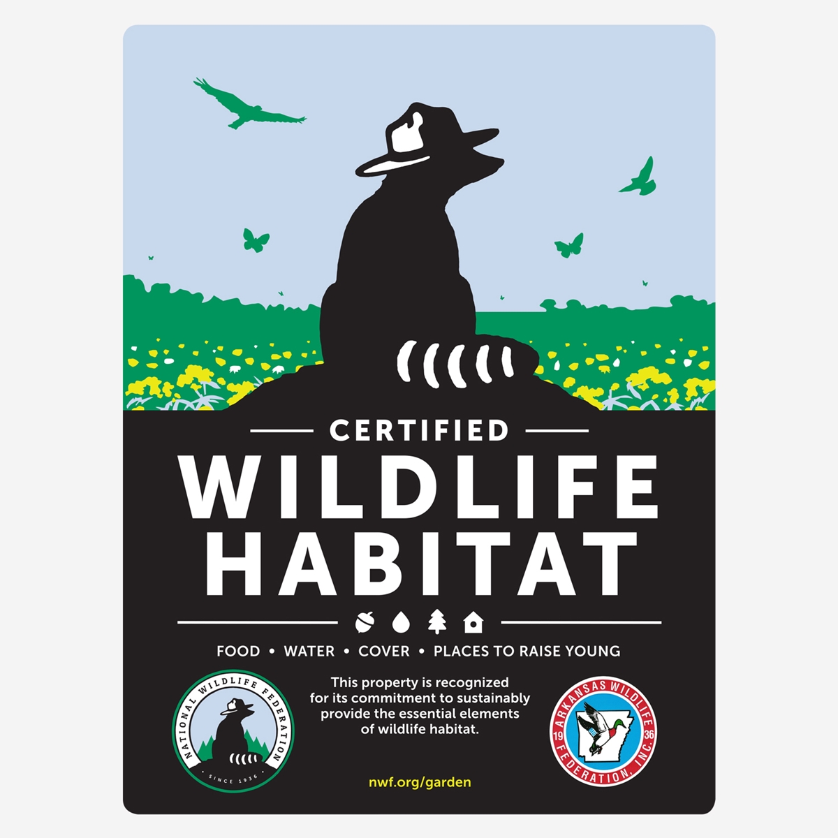 Arkansas Wildlife Federation Certified Wildlife Habitat Sign