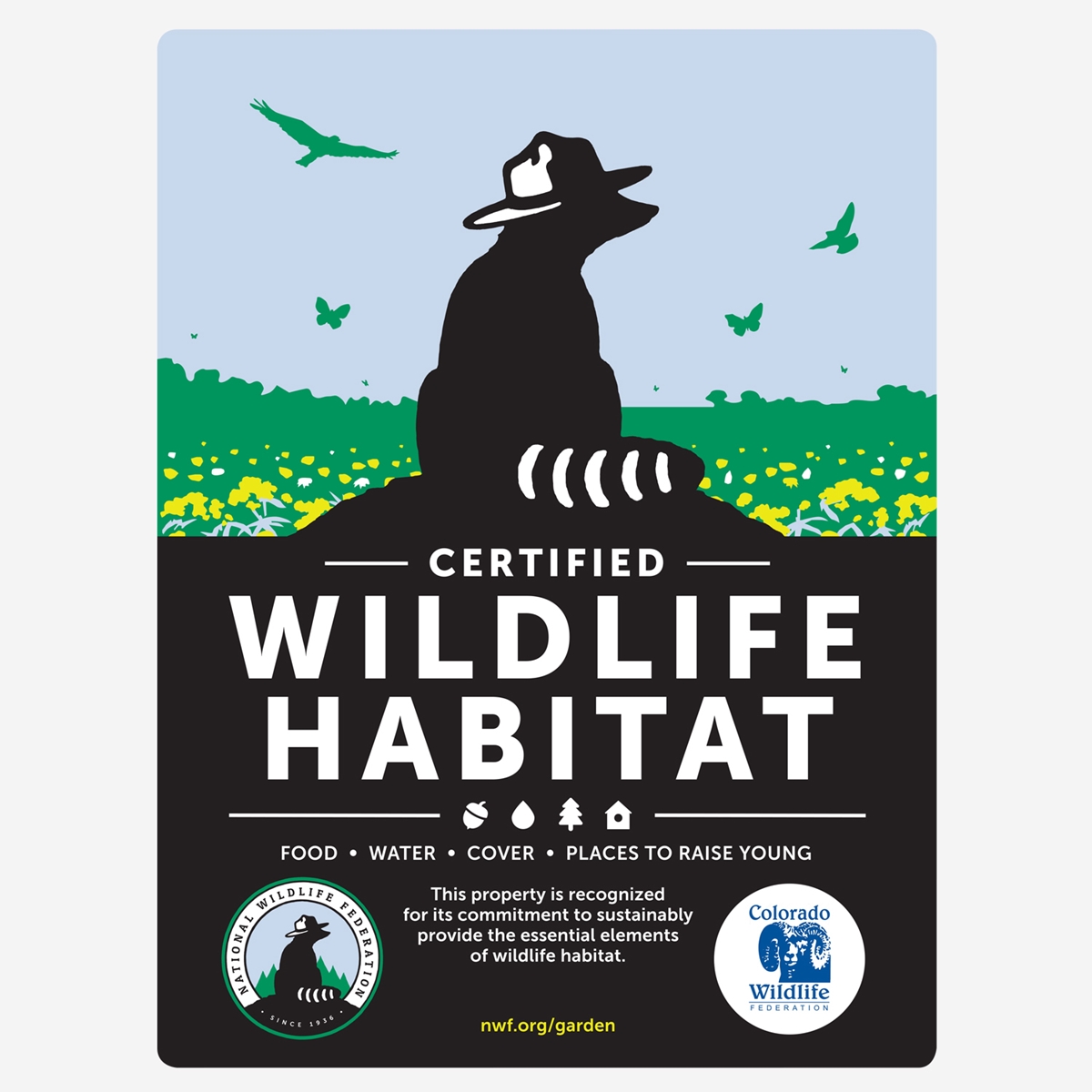 Colorado Wildlife Federation Certified Wildlife Habitat Sign