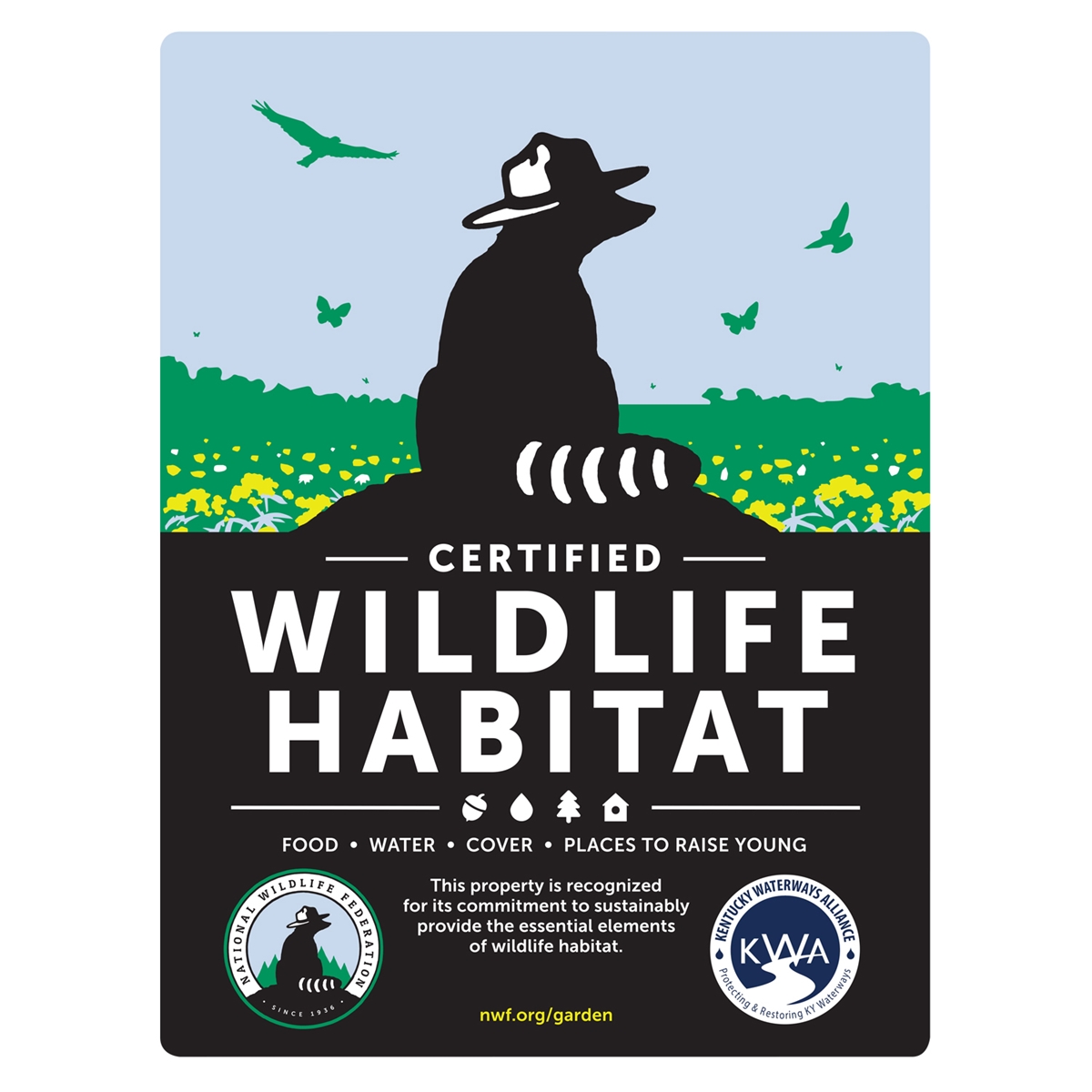 Kentucky Wildlife Federation Certified Wildlife Habitat Sign