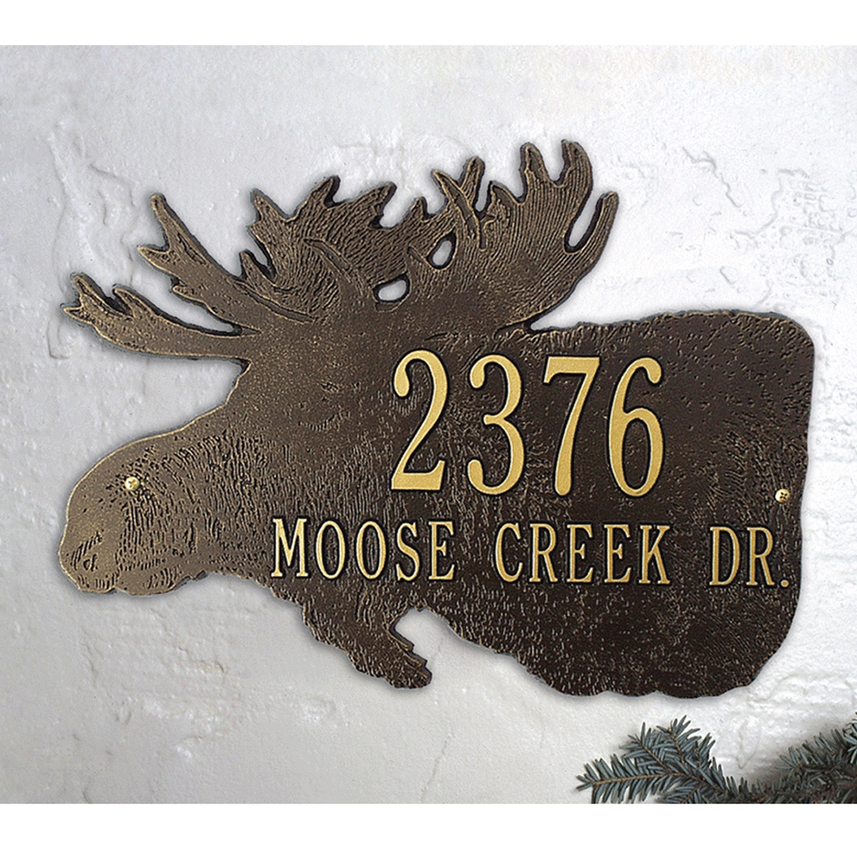 Moose Silhouette Personalized Plaque