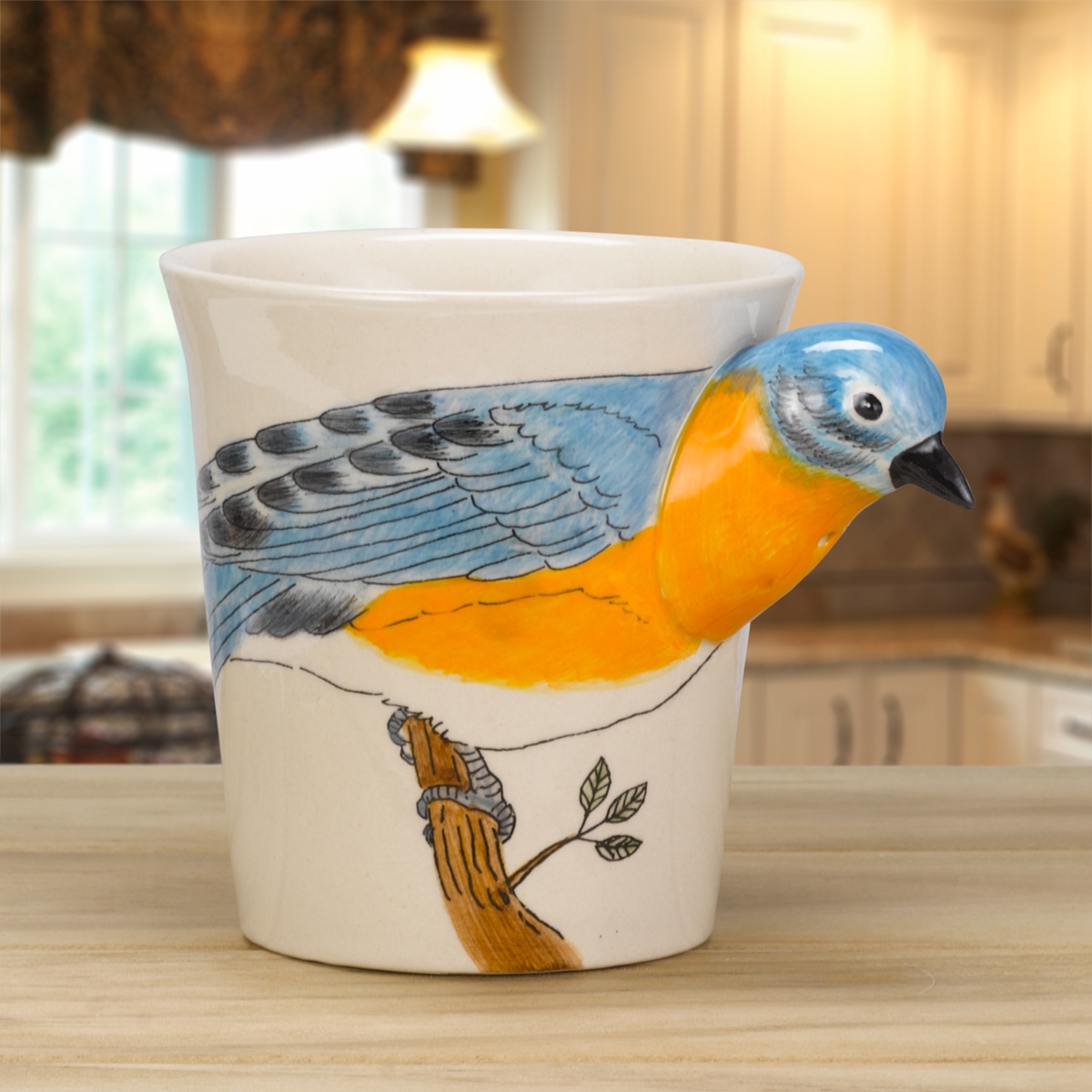 Bluebird Painted Mug