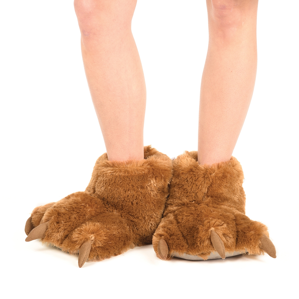Brown Bear Plush Slippers