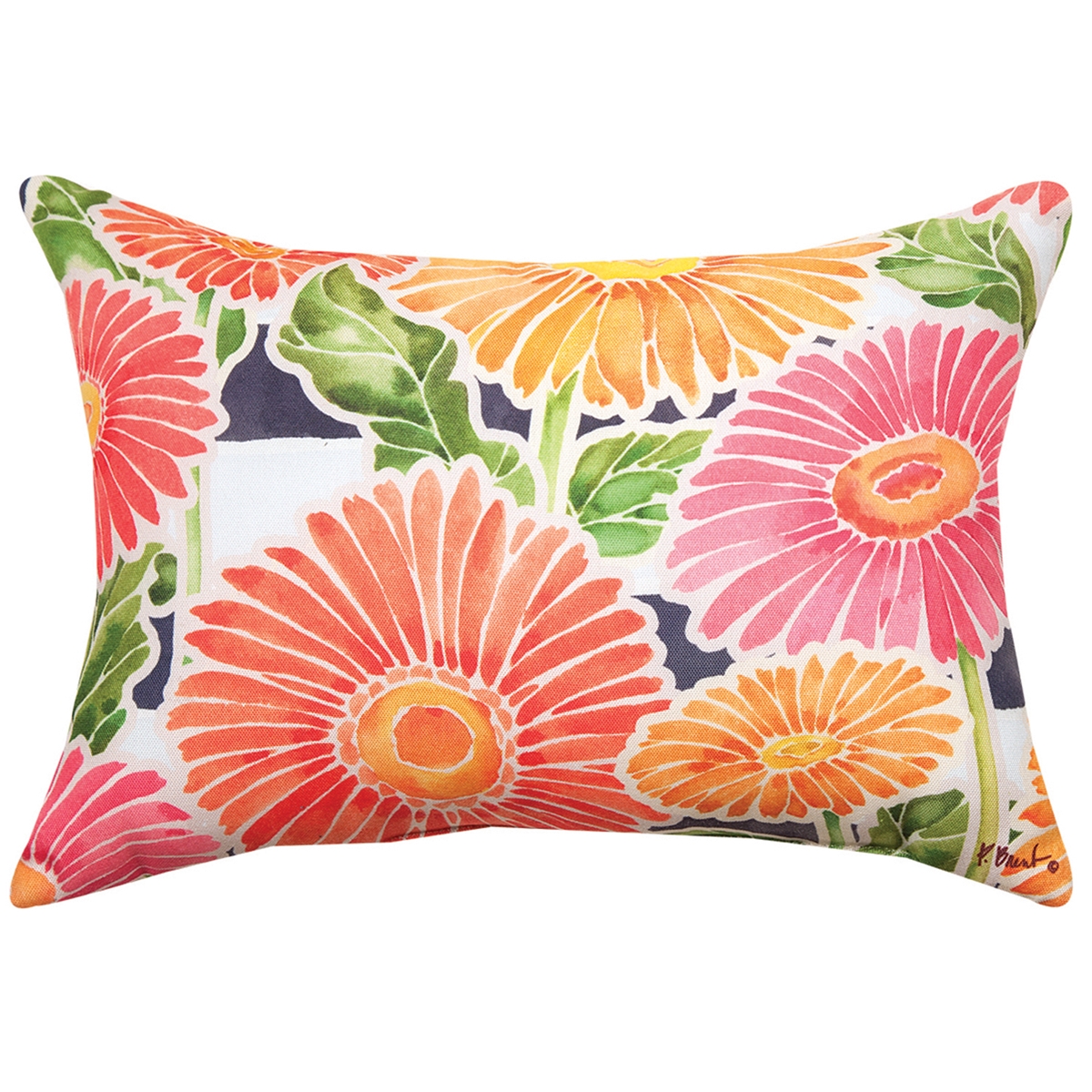 Zinnias Pillow