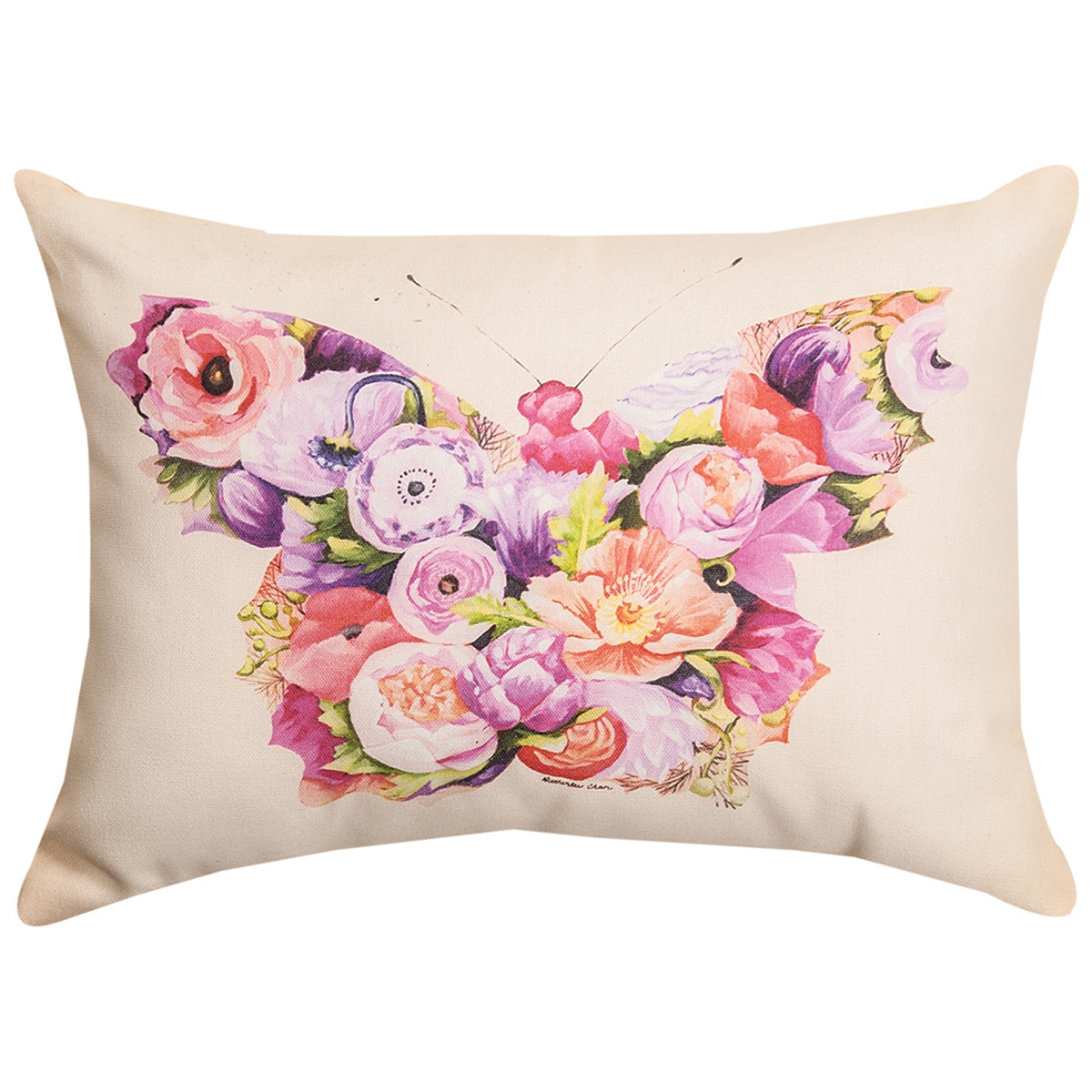 Floral Butterfly Pillow