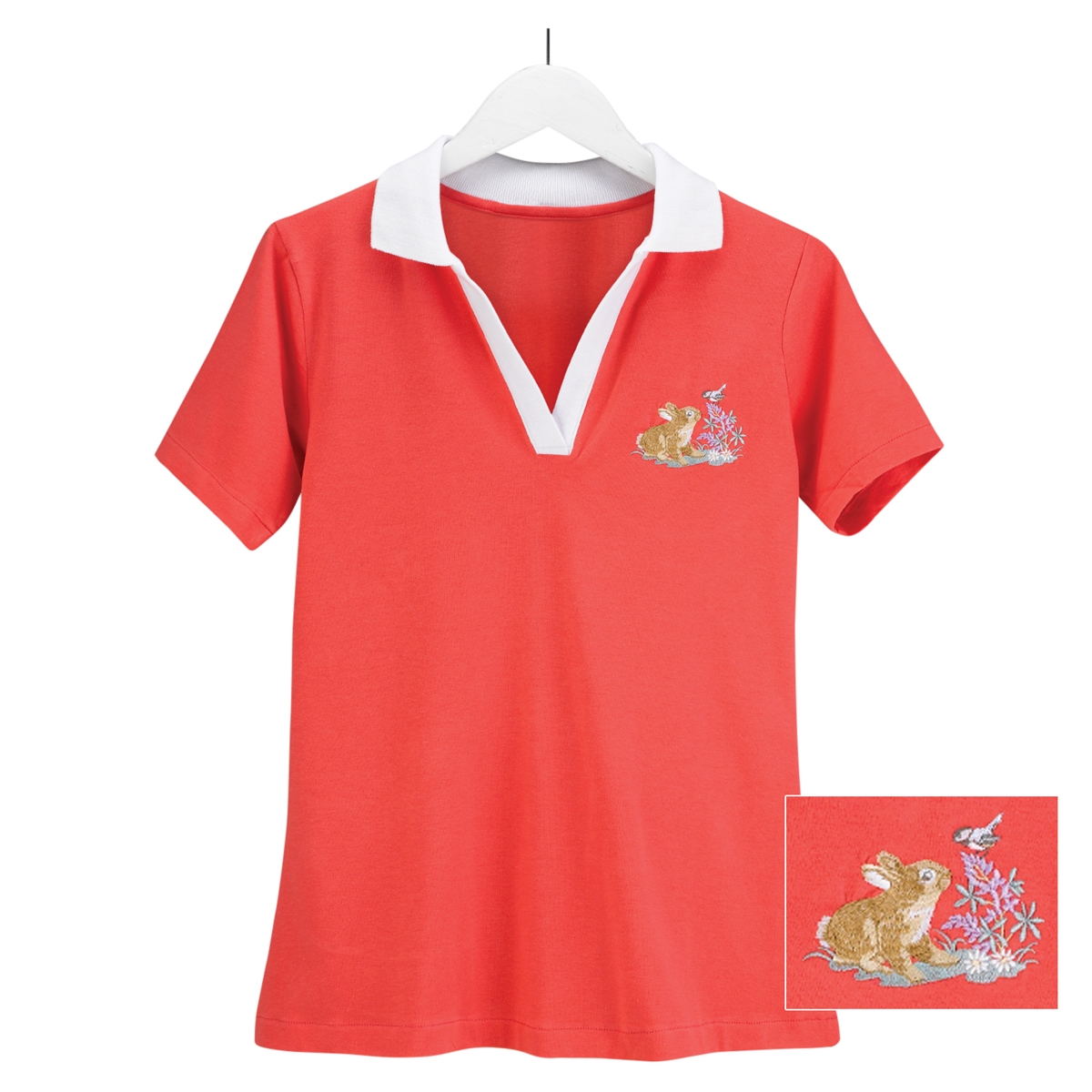 Bunny & Flowers Polo