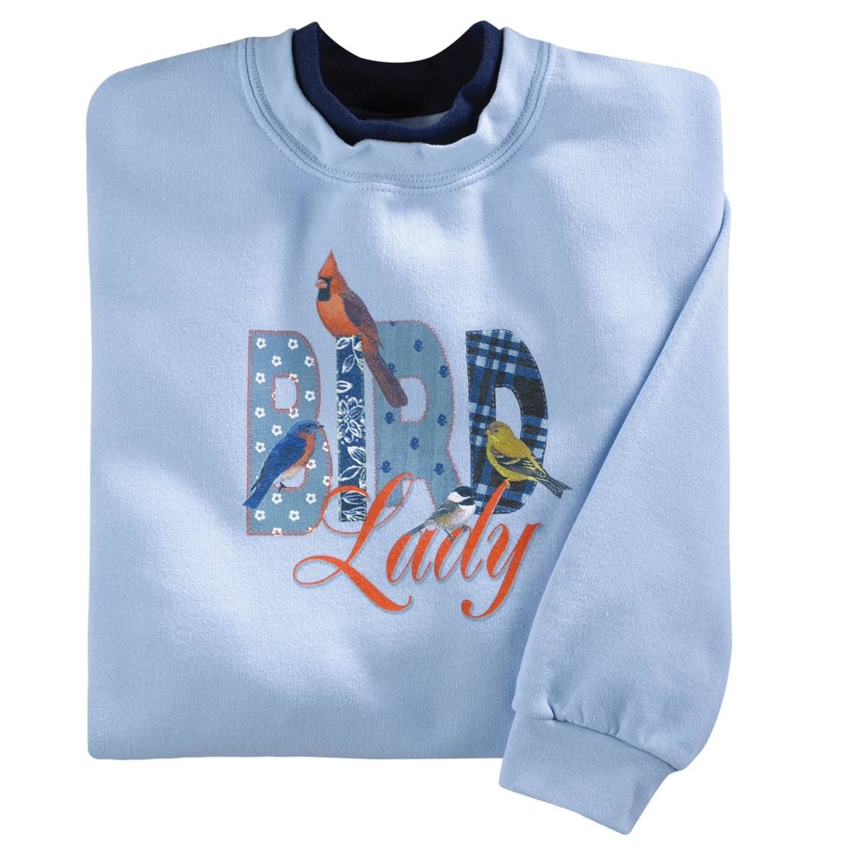 Colorful Bird Lady Pullover