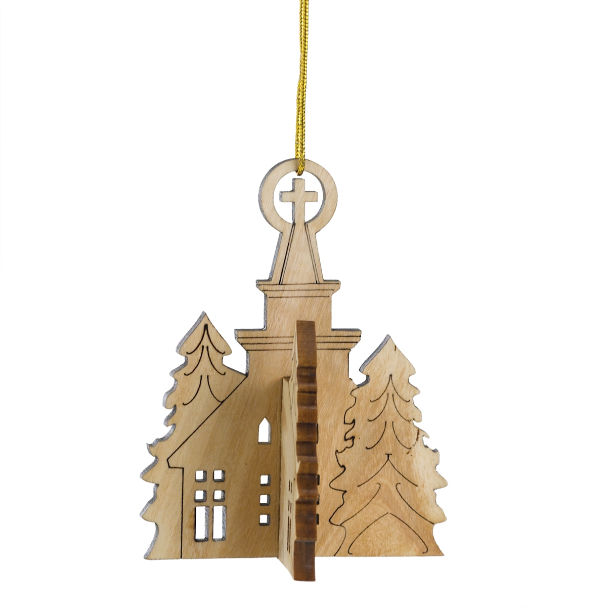 3-D Church Ornament
