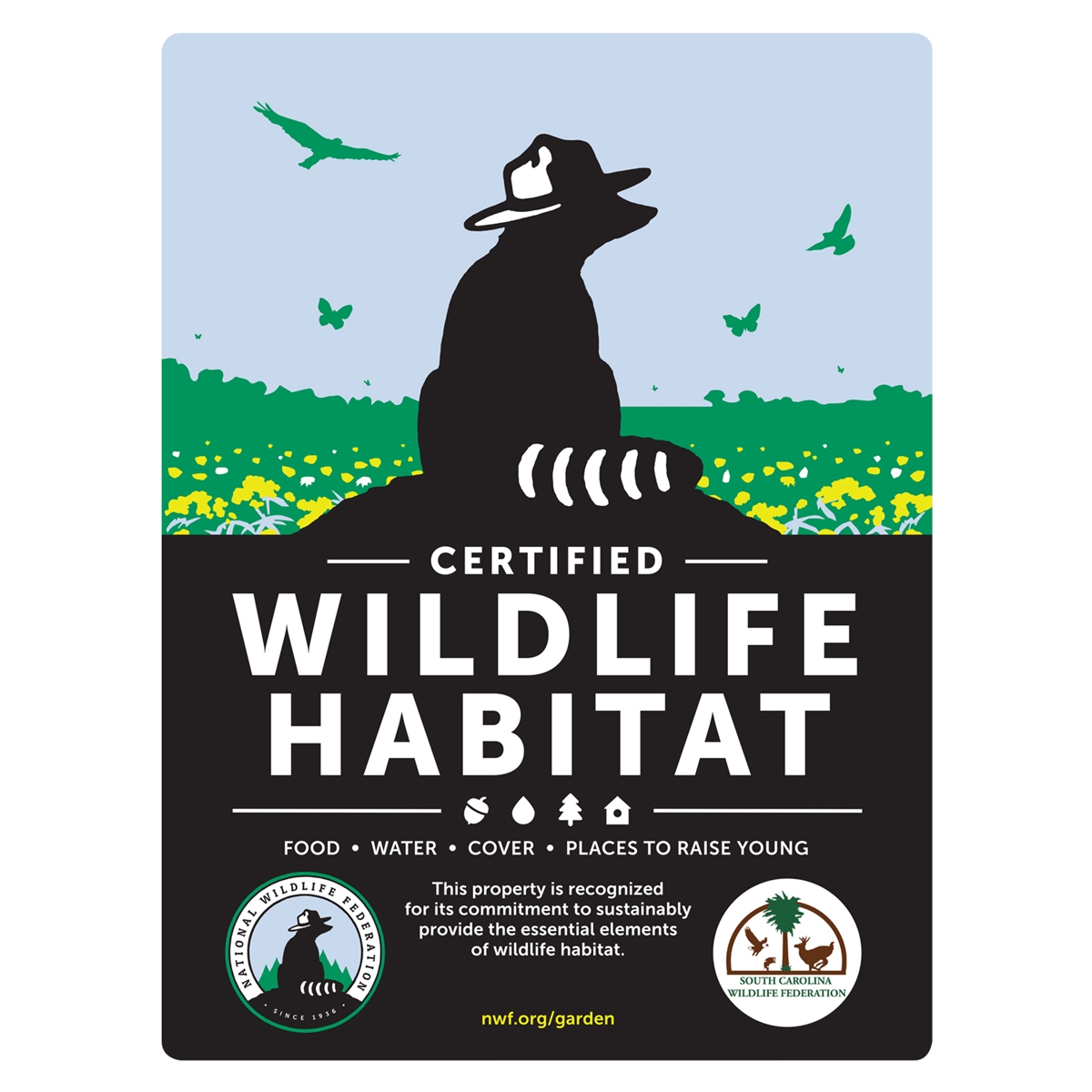 Wildlife habitats. Wildlife programme. Марки 1994 National Wildlife Federation conserve our Wildlife. NWF.