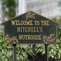 Personalized Nut House Lawn Plaque