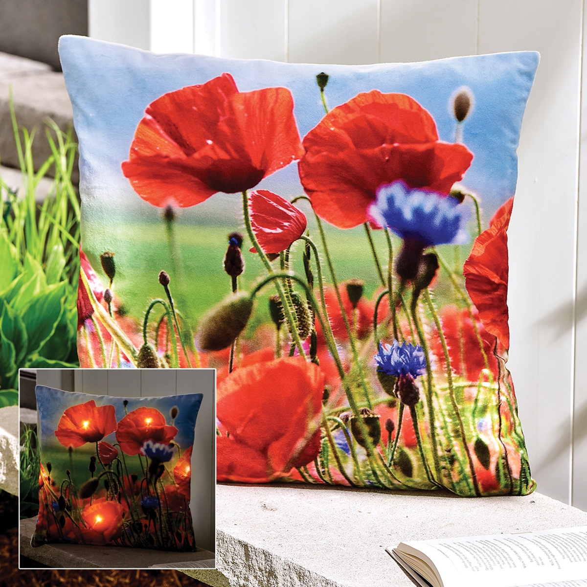 Poppy LED Lighted Pillow