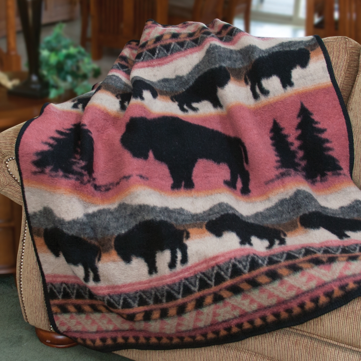 Buffalo Run Fleece Throw