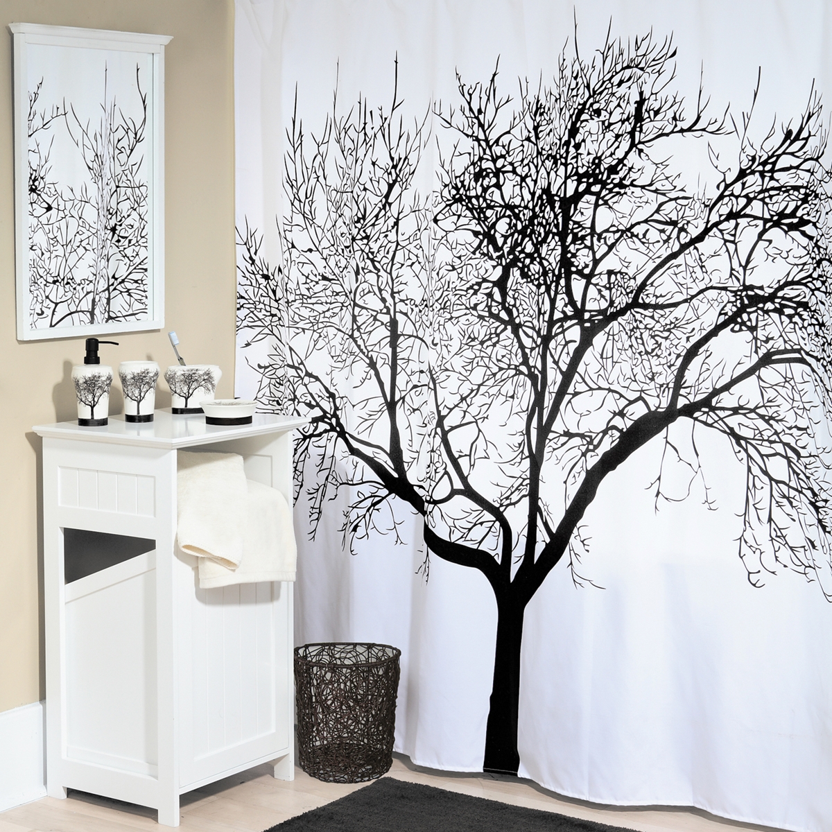 Tree Silhouette Shower Curtain