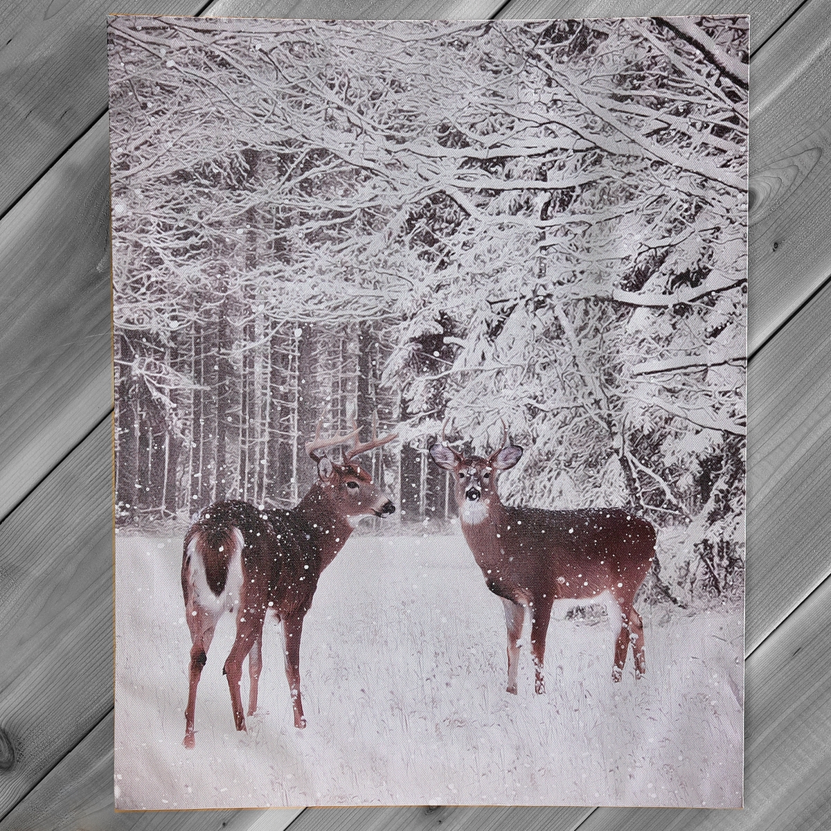 Deer LED-Lighted Canvas