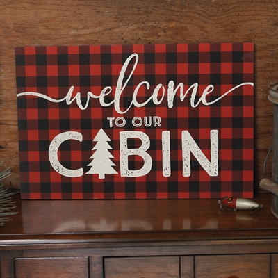 Welcome to our Cabin Sign