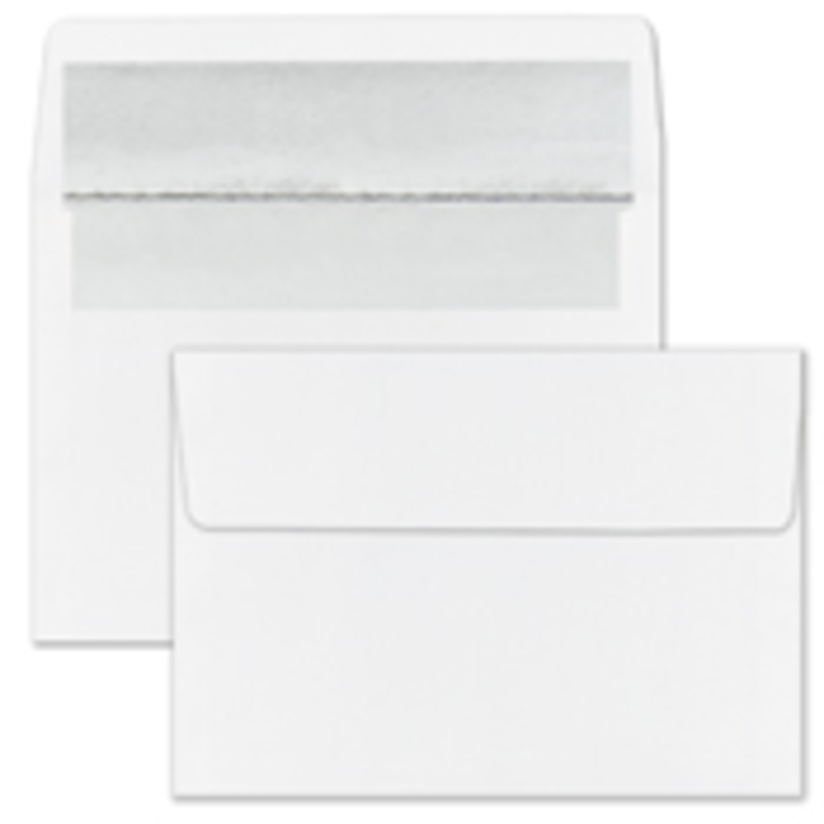 Recycled Shiny Silver Foil Lined White Envelope - Blank