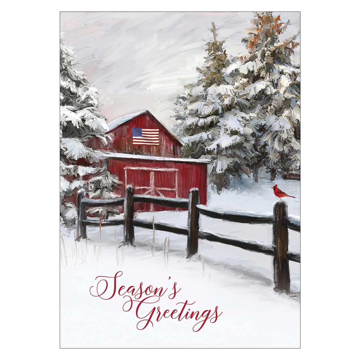Winter Barn Card