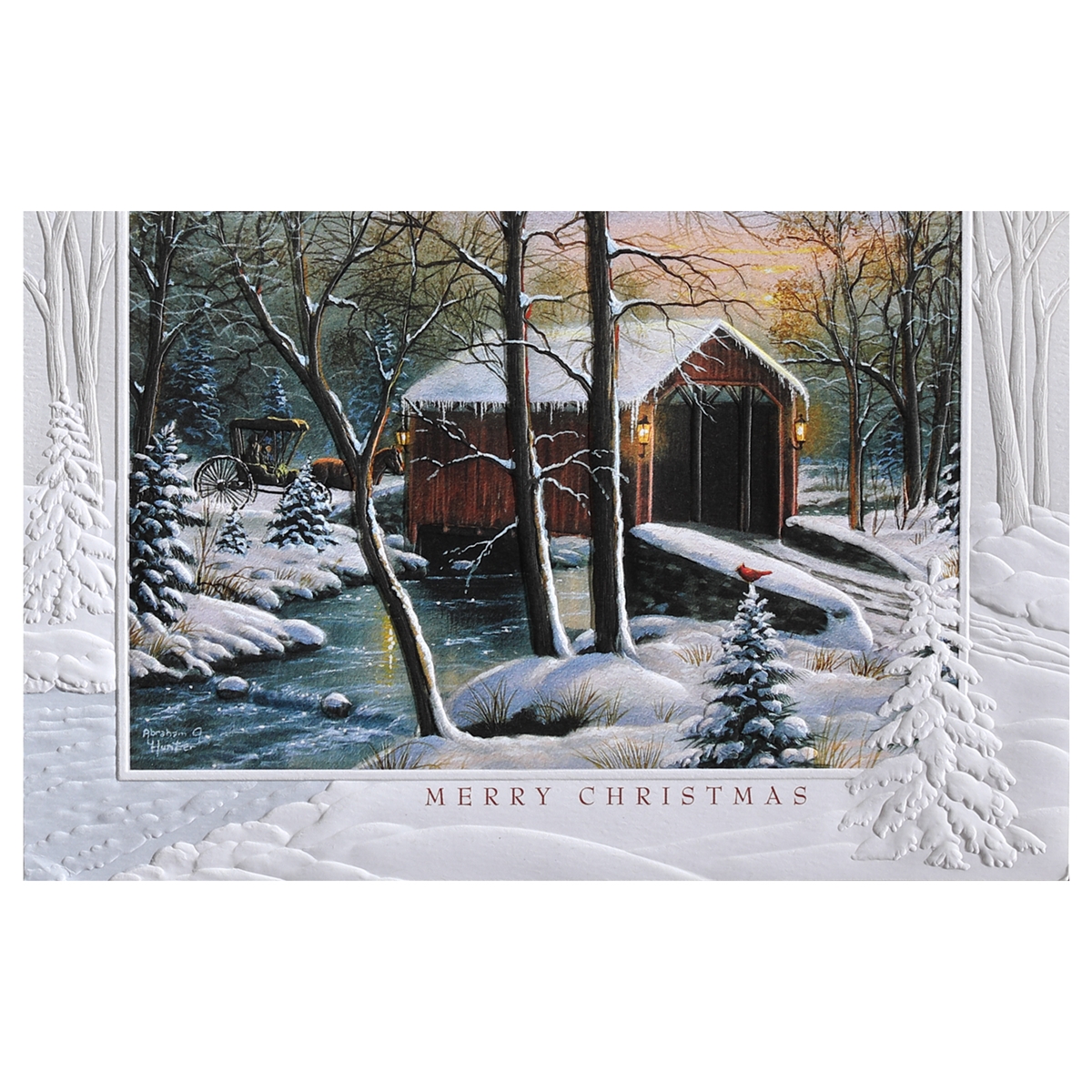 Winter Covered Bridge Card