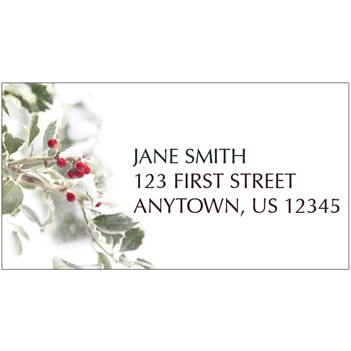 Holly Greetings Address Label