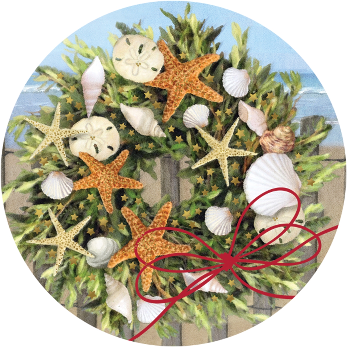 Warm Wishes Wreath Envelope Seal