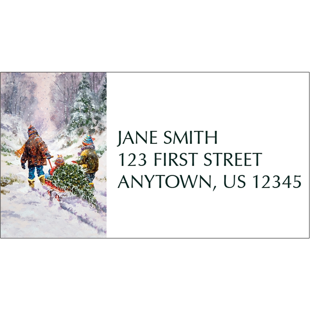 Boys with Tree Address Label