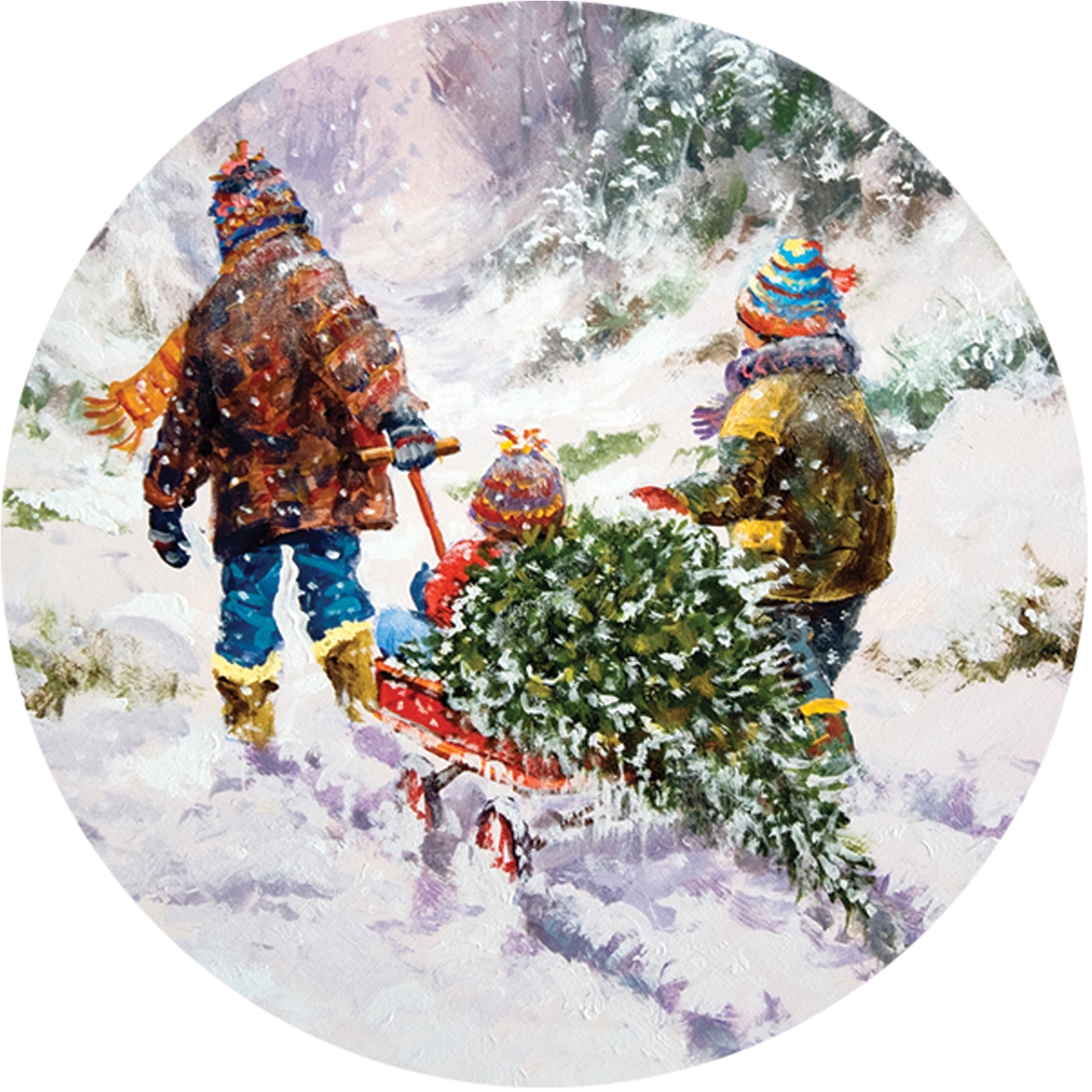 Boys with Tree Envelope Seal