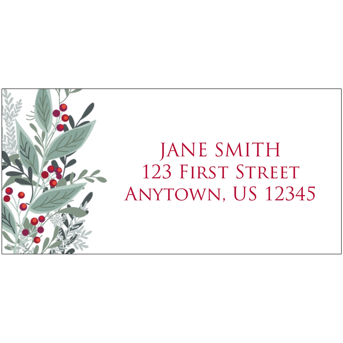 Geometric Christmas Address Label