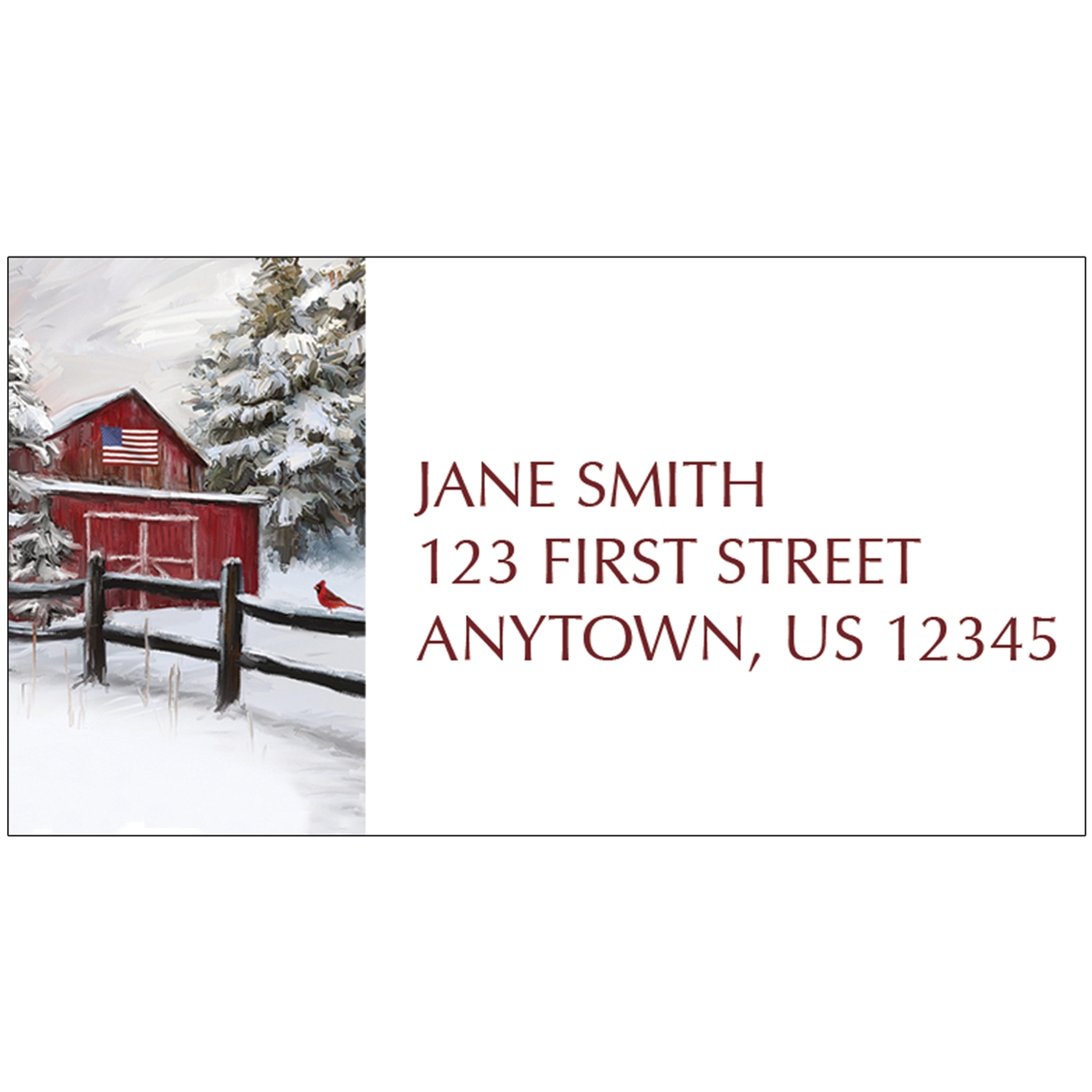 Winter Barn Address Label
