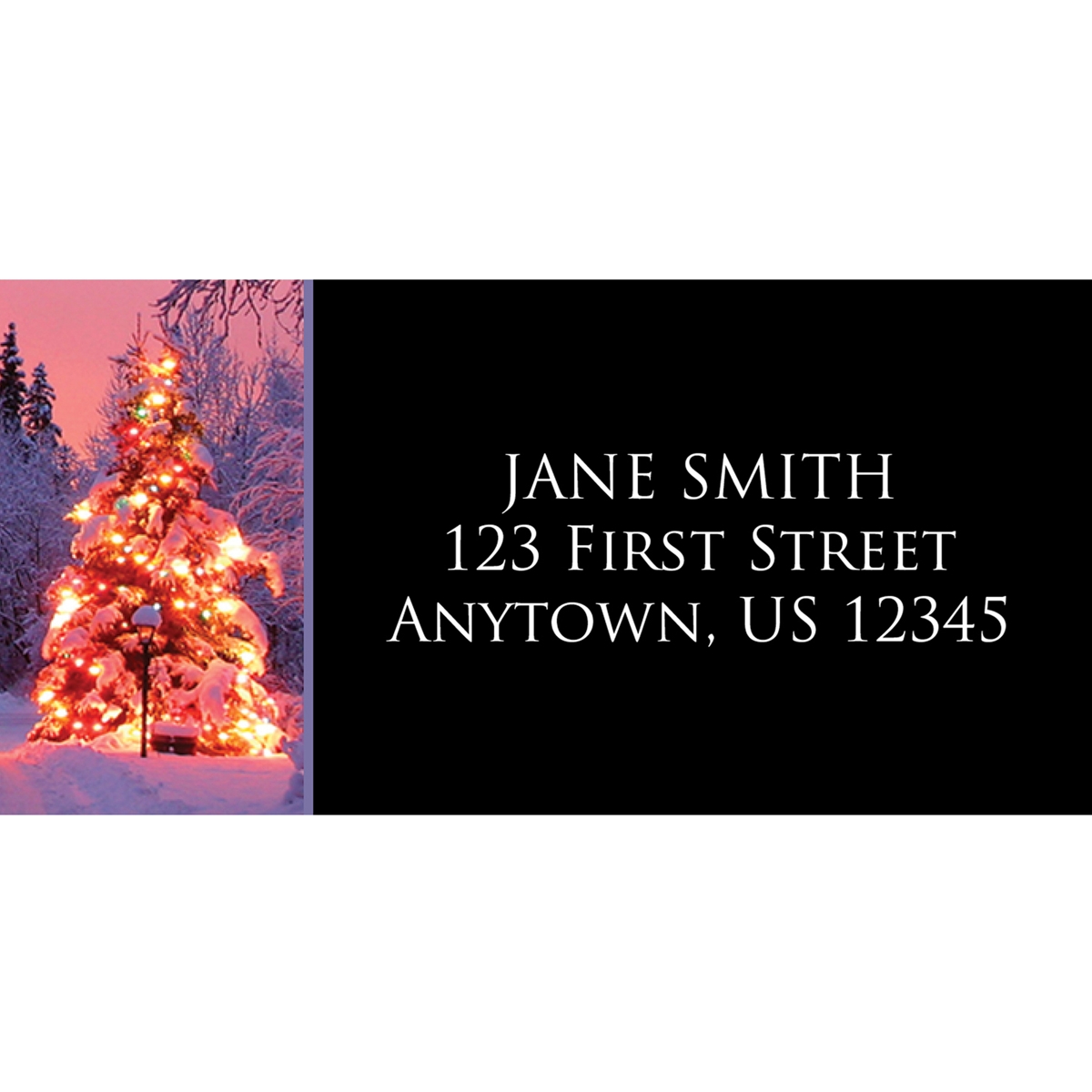 Christmas Lights Address Label