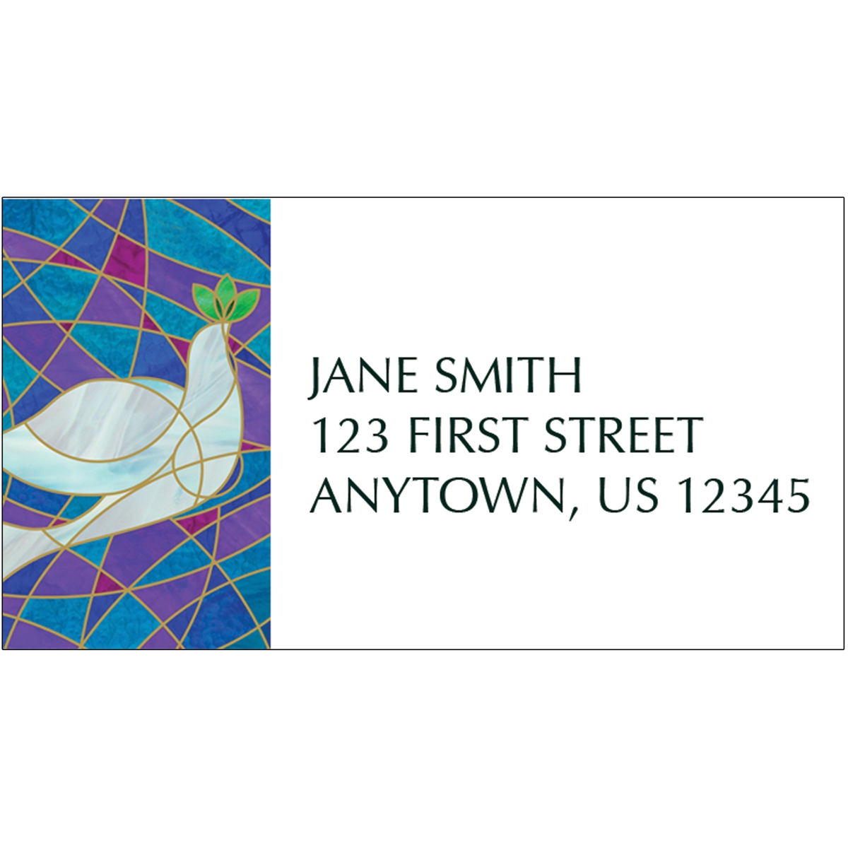 Stained Glass Dove Address Label
