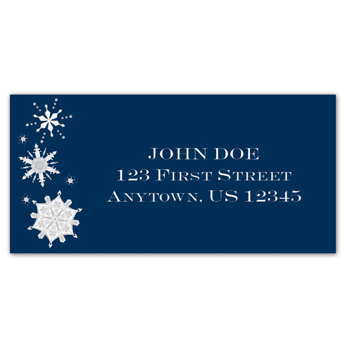 Christmas Snowflakes Address Labels