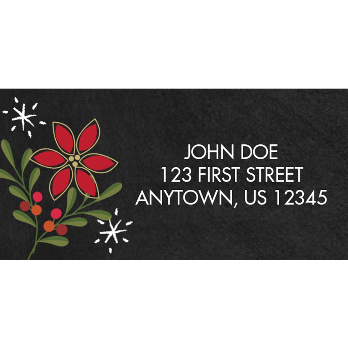 Chalkboard Petals Address Labels
