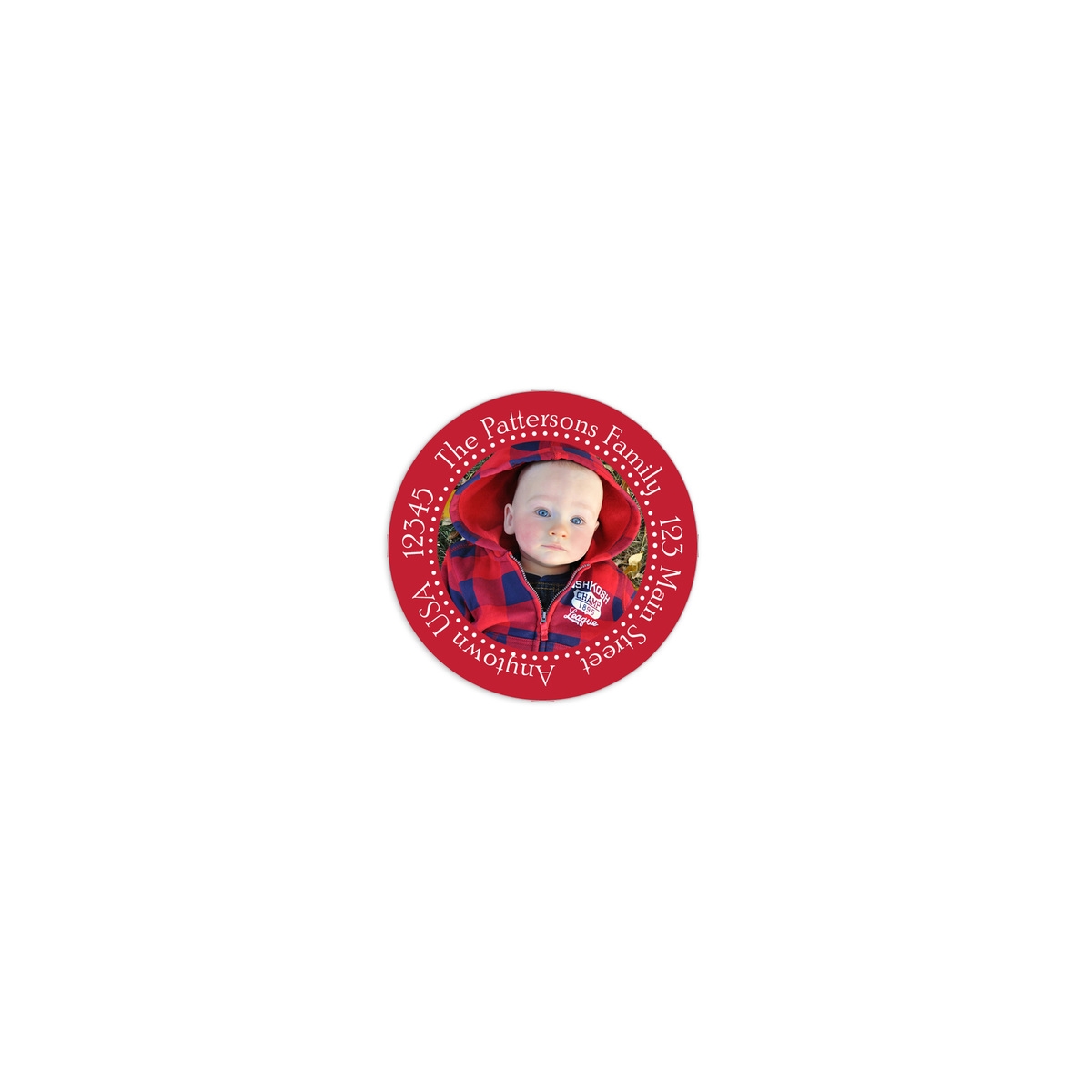 Circle Photo Address Labels