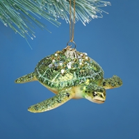 Sea Turtle Glass Ornament - 500055