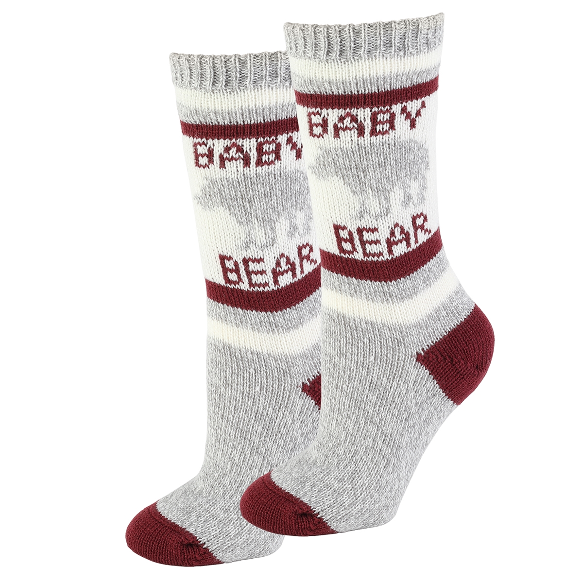 Baby Bear Sherpa Socks in Red