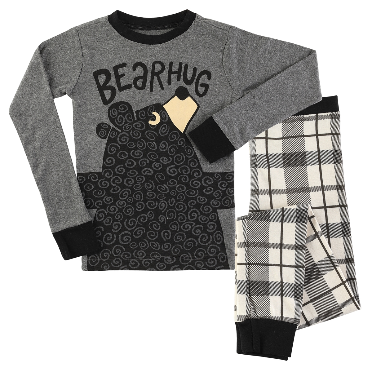 Gray Bear Hug Pajama Set