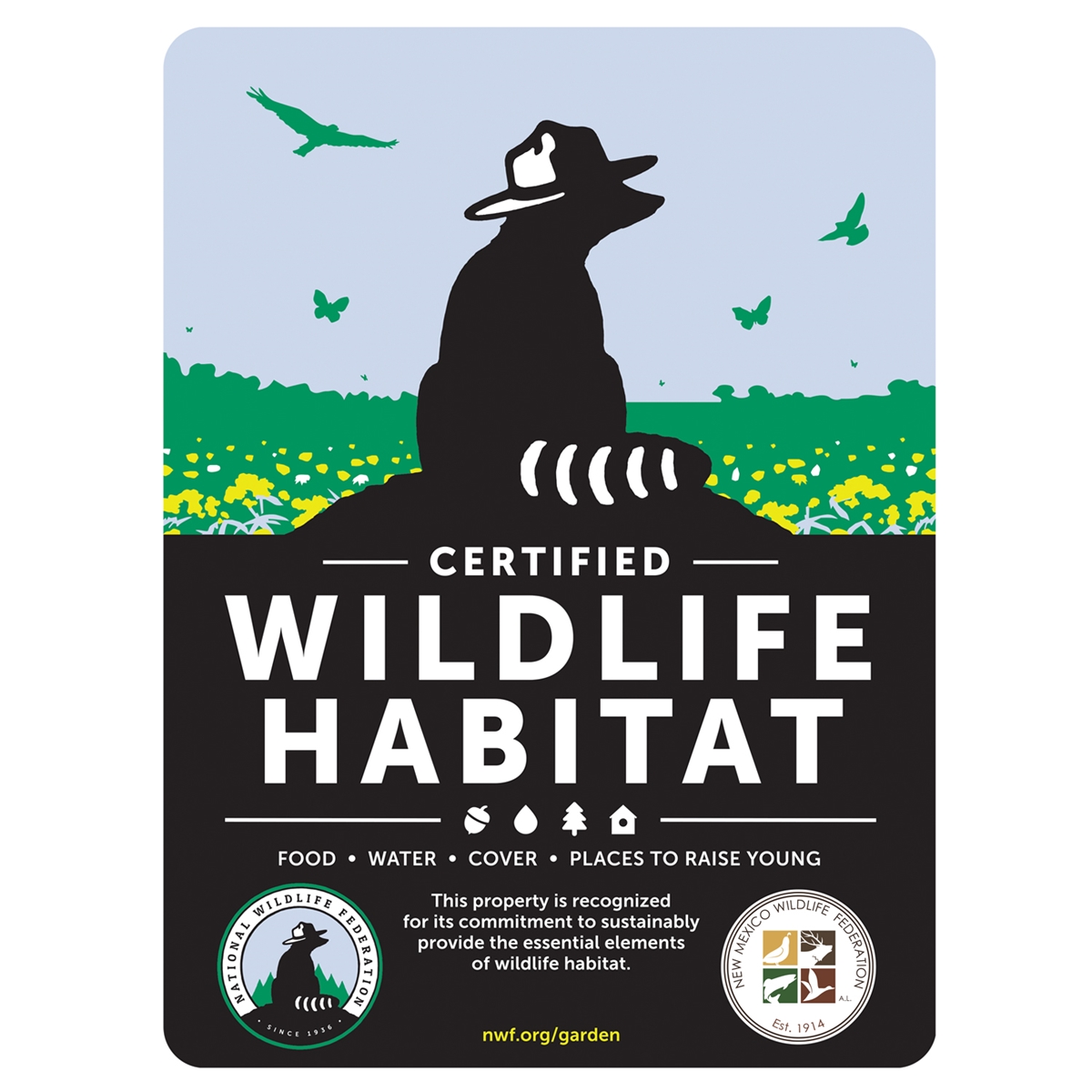 New Mexico Wildlife Federation Certified Wildlife Habitat Sign