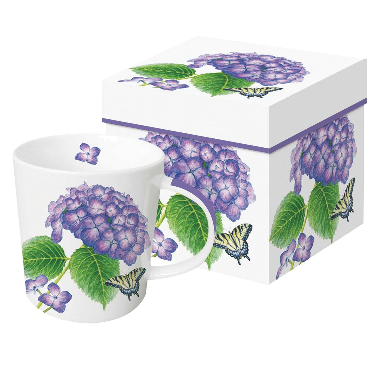 Hydrangeas and Butterfly Mug