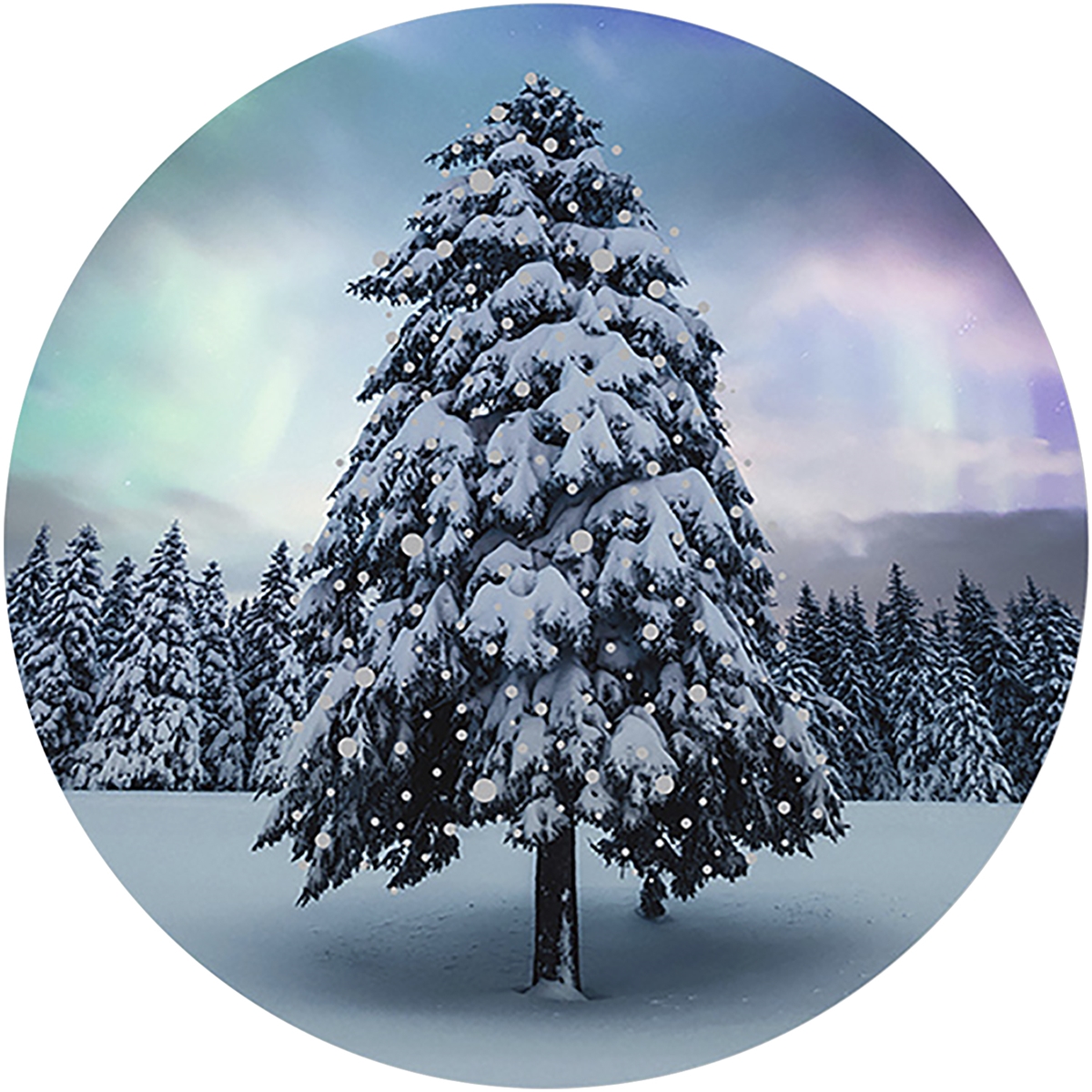 Northern Lights Tree Envelope Seal