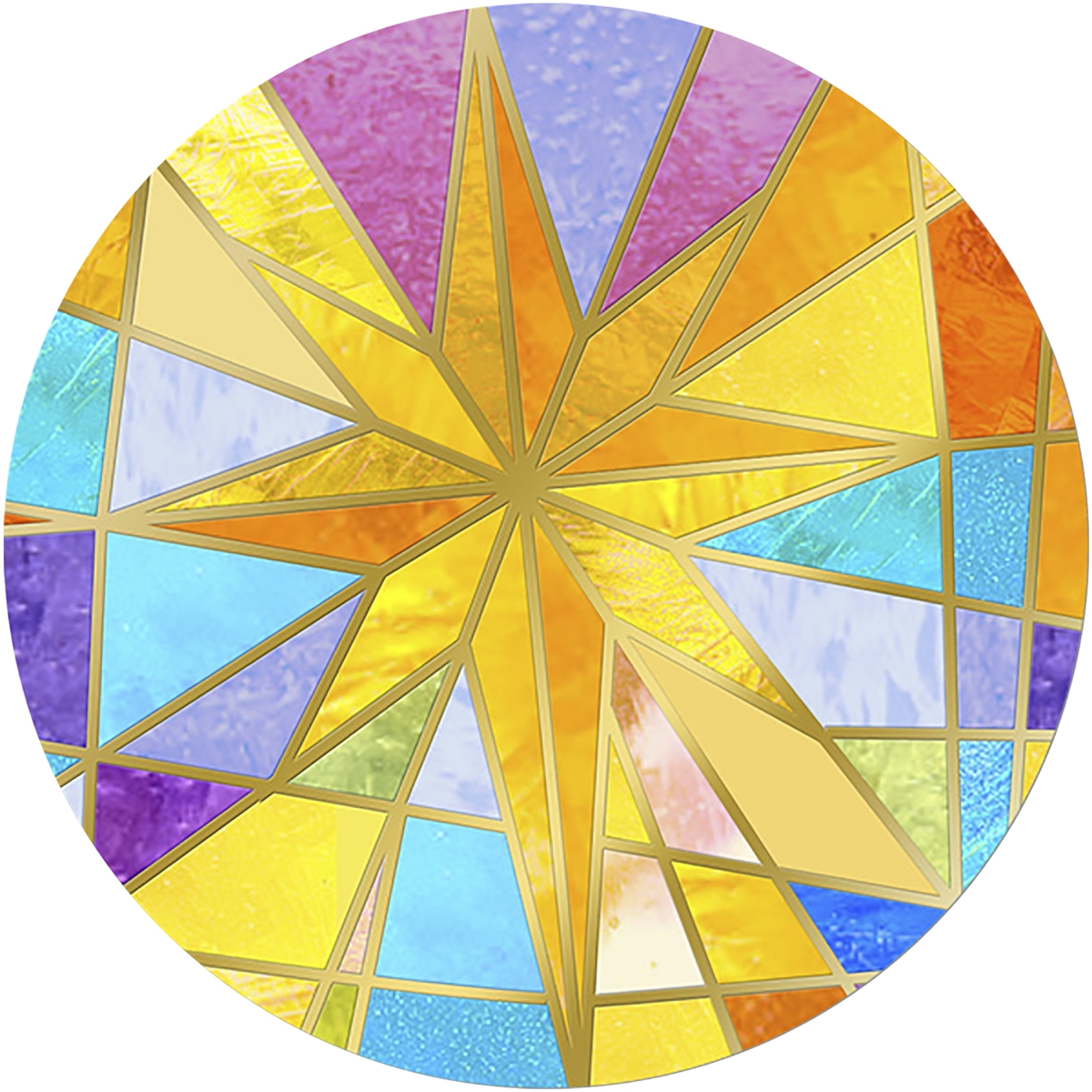 Stained Glass Star Envelope Seal