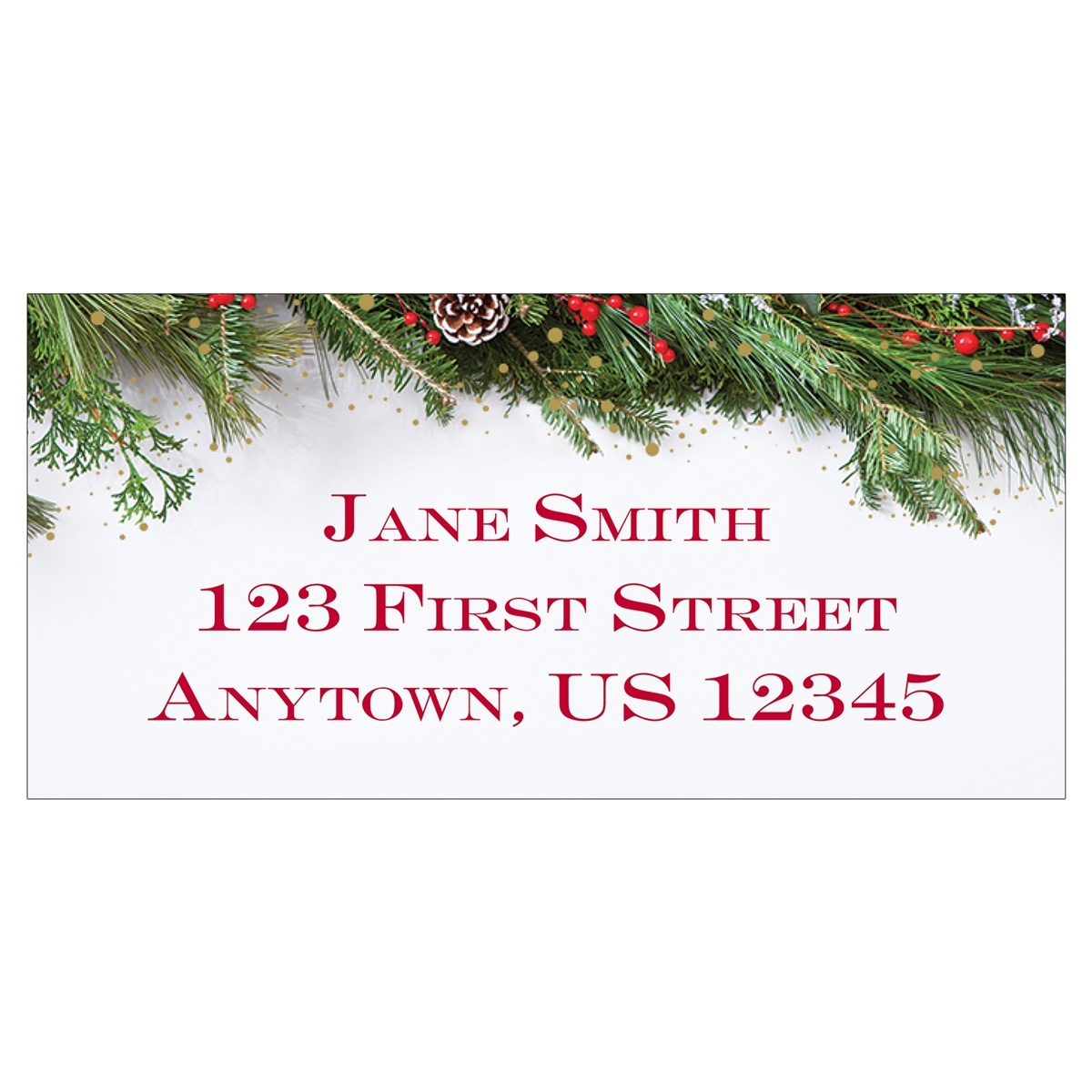 Festive Garland Address Label