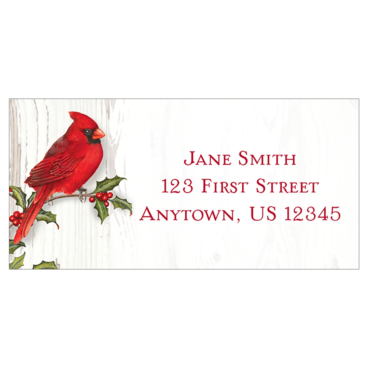 Merry Christmas Cardinal Address Label