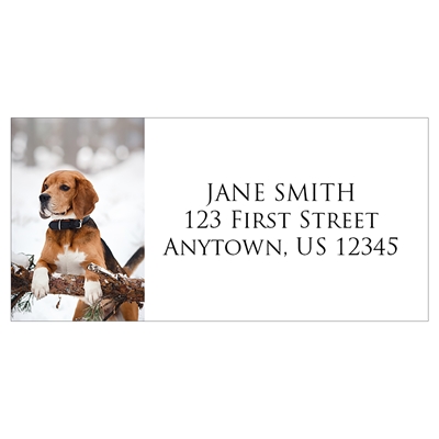 Holiday Beagle Address Label