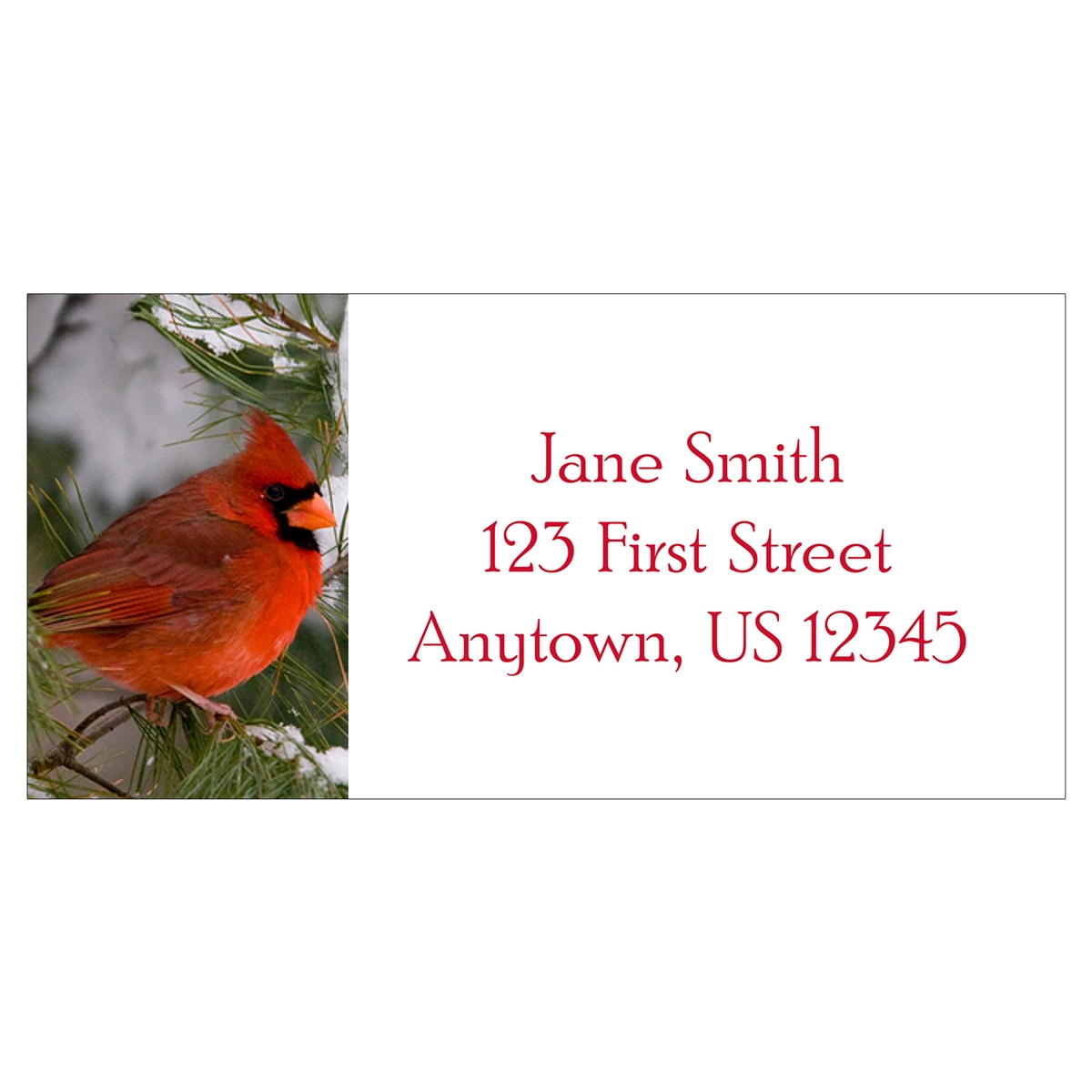 Cardinal Brilliance Address Label