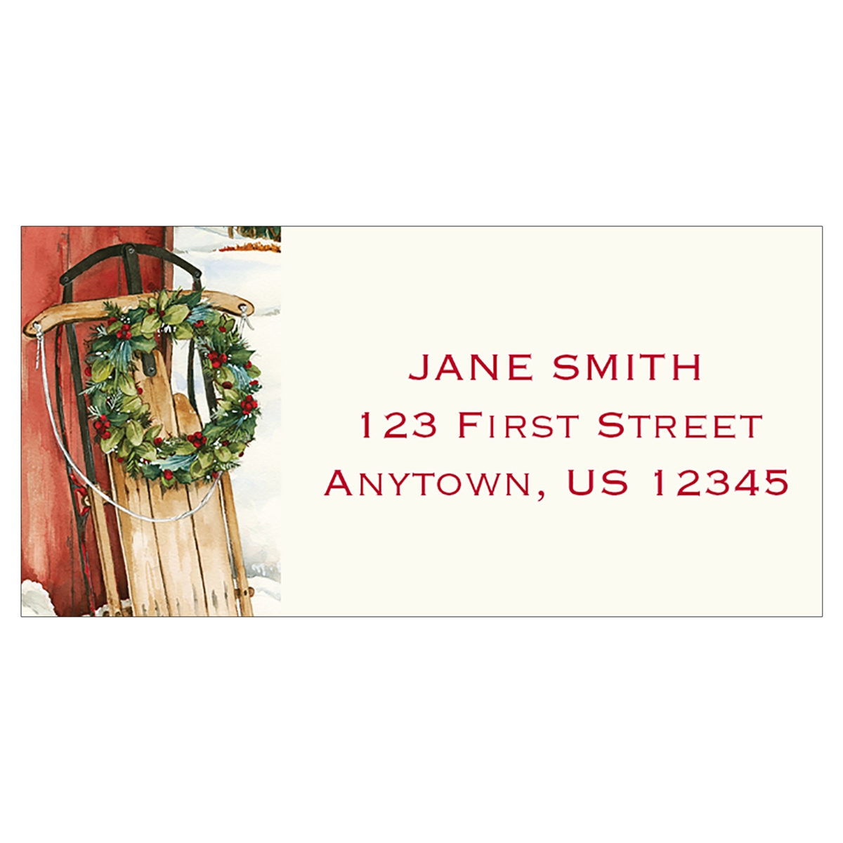 Holiday Sleigh Address Label