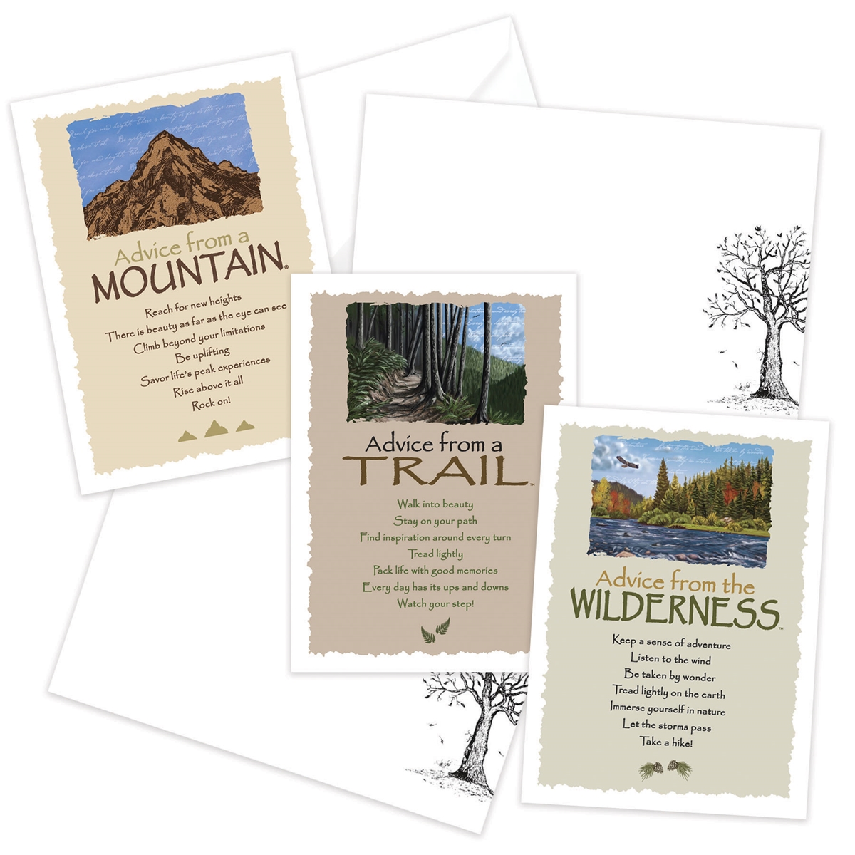 Advice from the Mountain, Trail and Wilderness Greeting Cards