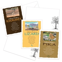 Advice from the Lizard, Pika and Roadrunner Greeting Cards