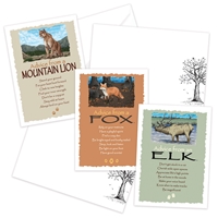 Advice from the Elk, Fox and Mountain Lion Greeting Cards - AFN109