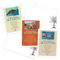 Advice from the Sea Otter, Sea Turtle and Starfish Greeting Cards