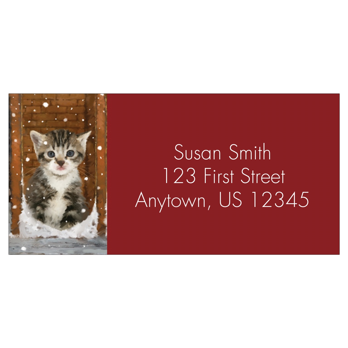 Meowy Christmas Address Labels