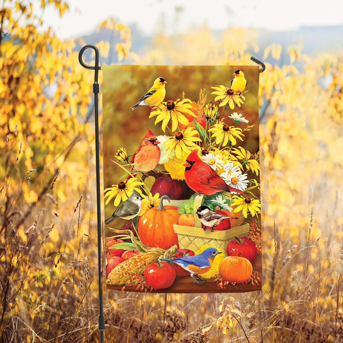 Autumn Songbirds Garden Flag